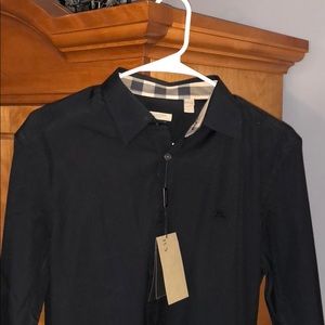 Burberry Black Button Down